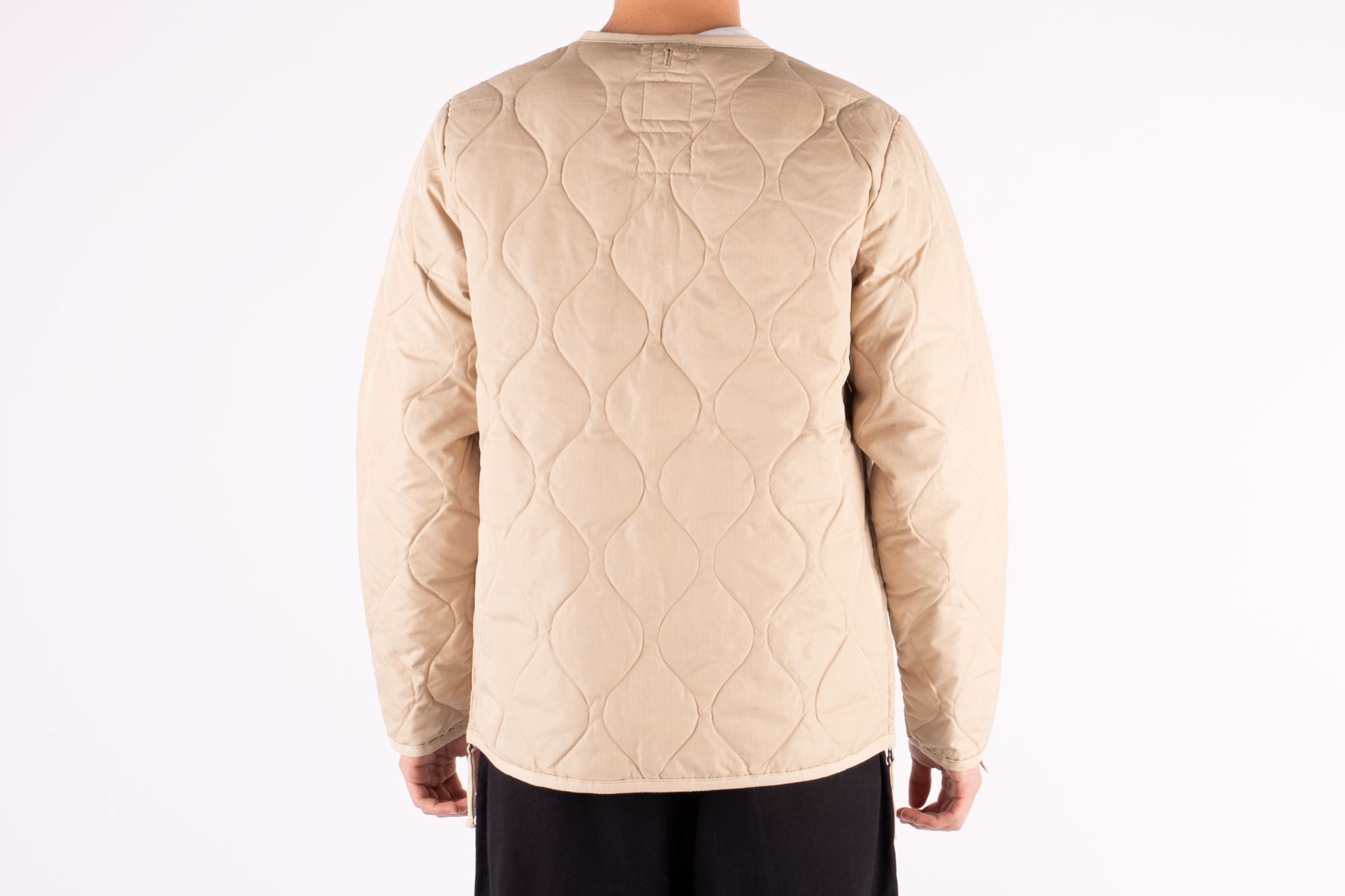 Military Zip V Neck Down Jacket