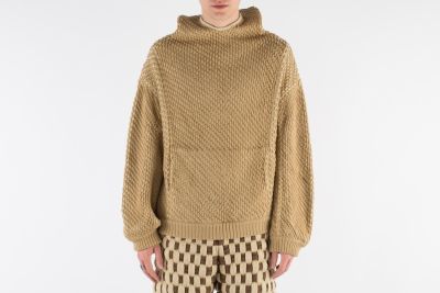 isa boulder 23aw スウェット ISA BOULDER basket weave mini skirt (with inner layer) 23AW
