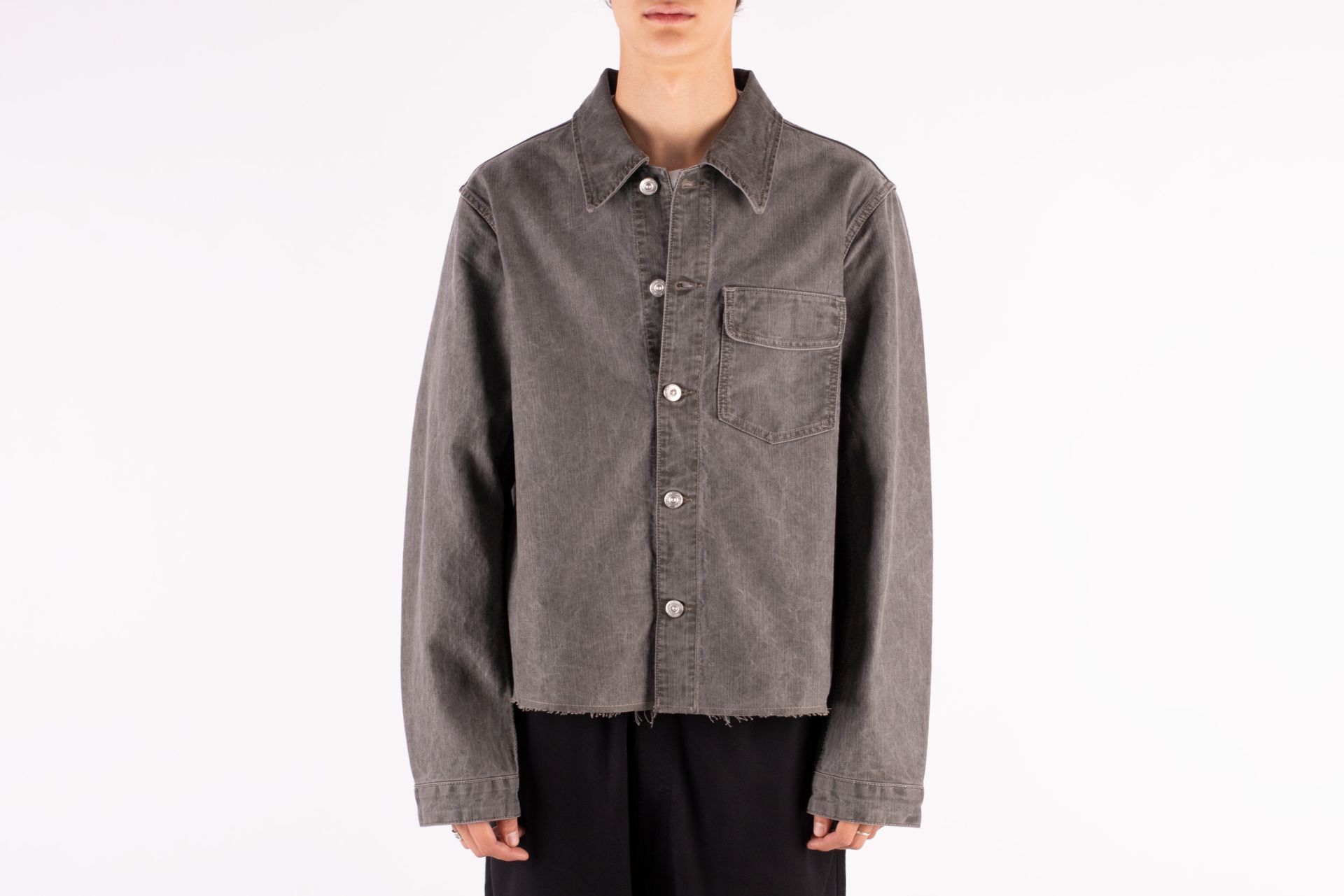 ジャケット・アウター OUR LEGACY CUT REBIRTH JACKET 48 JKPT STORE / CUT REBIRTH JACKET OLIVE PIGMENT COATED WEAVE _