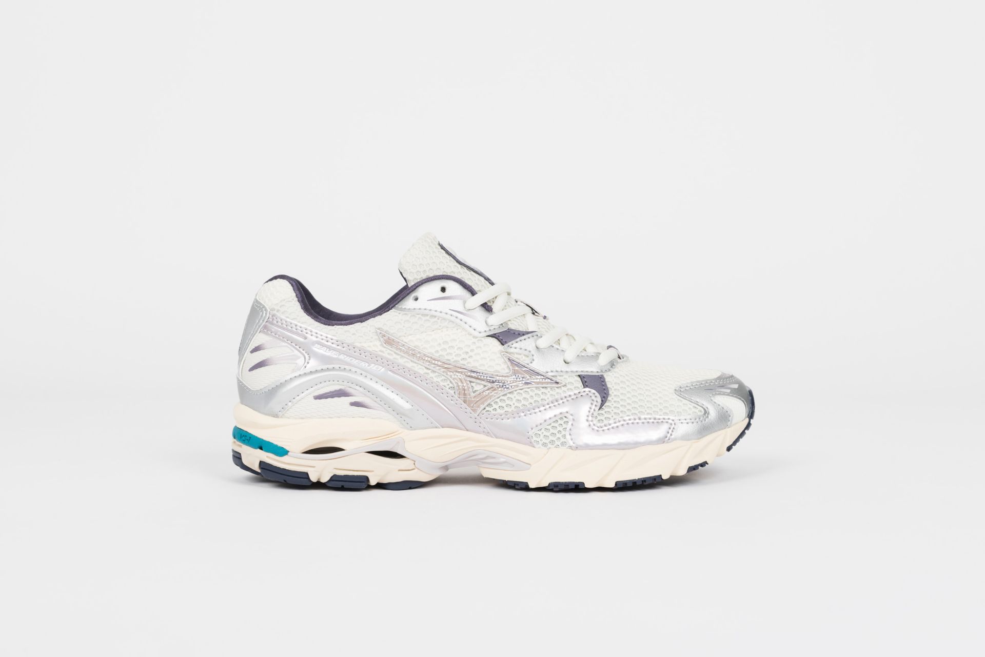 MIZUNO WAVE RIDER 10【24cm】 Wave Rider 10 Sportstyle Sneaker, Snow White/Slate