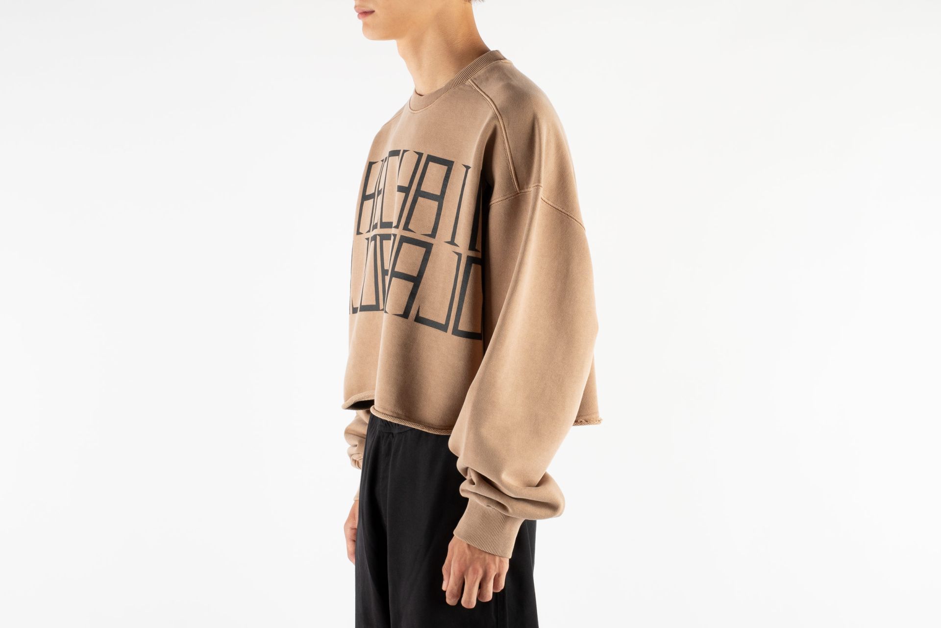 【AJO AJOBYAJO】24FW★ THE CHAIN Washed Cropped Sweatshirt AJOBYAJO The Chain Washed Cropped Sweatshirt