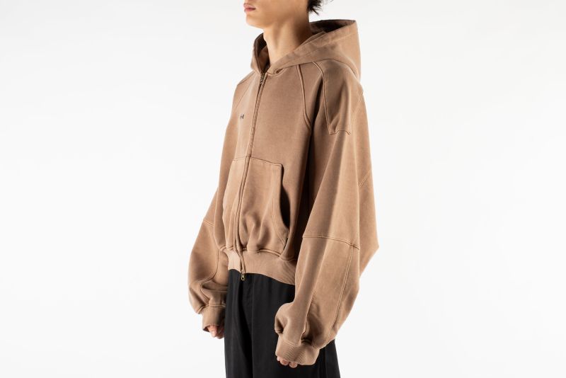 【AJO AJOBYAJO】23FW★ Color Mixed Zip-Up Hoodie Snap, RP @yoellawrld @en_culture Vintage Pigment Zip-Up