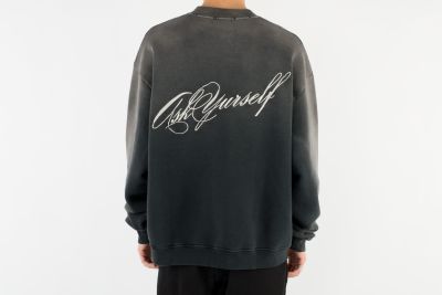 ASKYURSELF Faded Script Crew