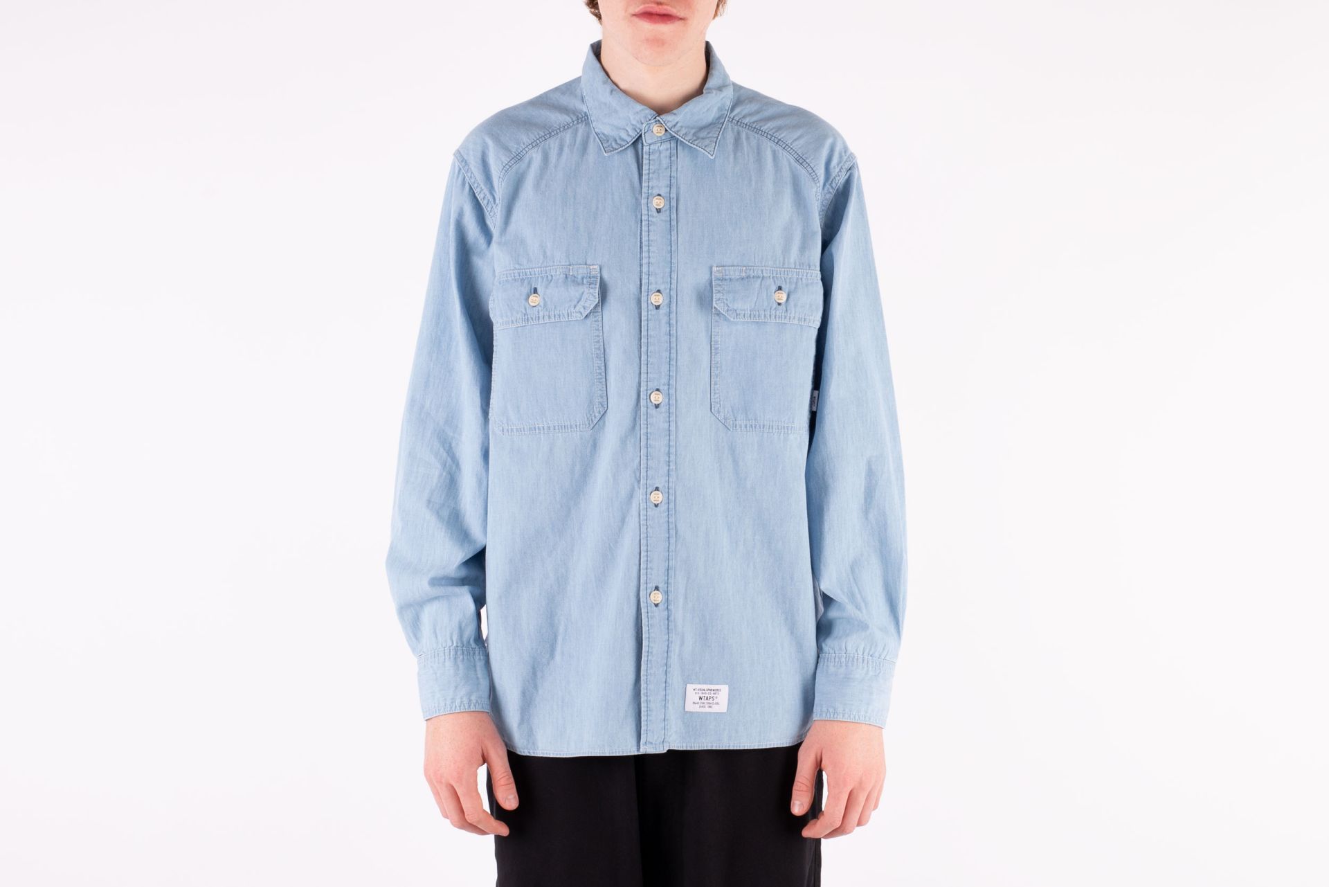 WTAPS CB / LS / COTTON. CHAMBRAY INDIGO
