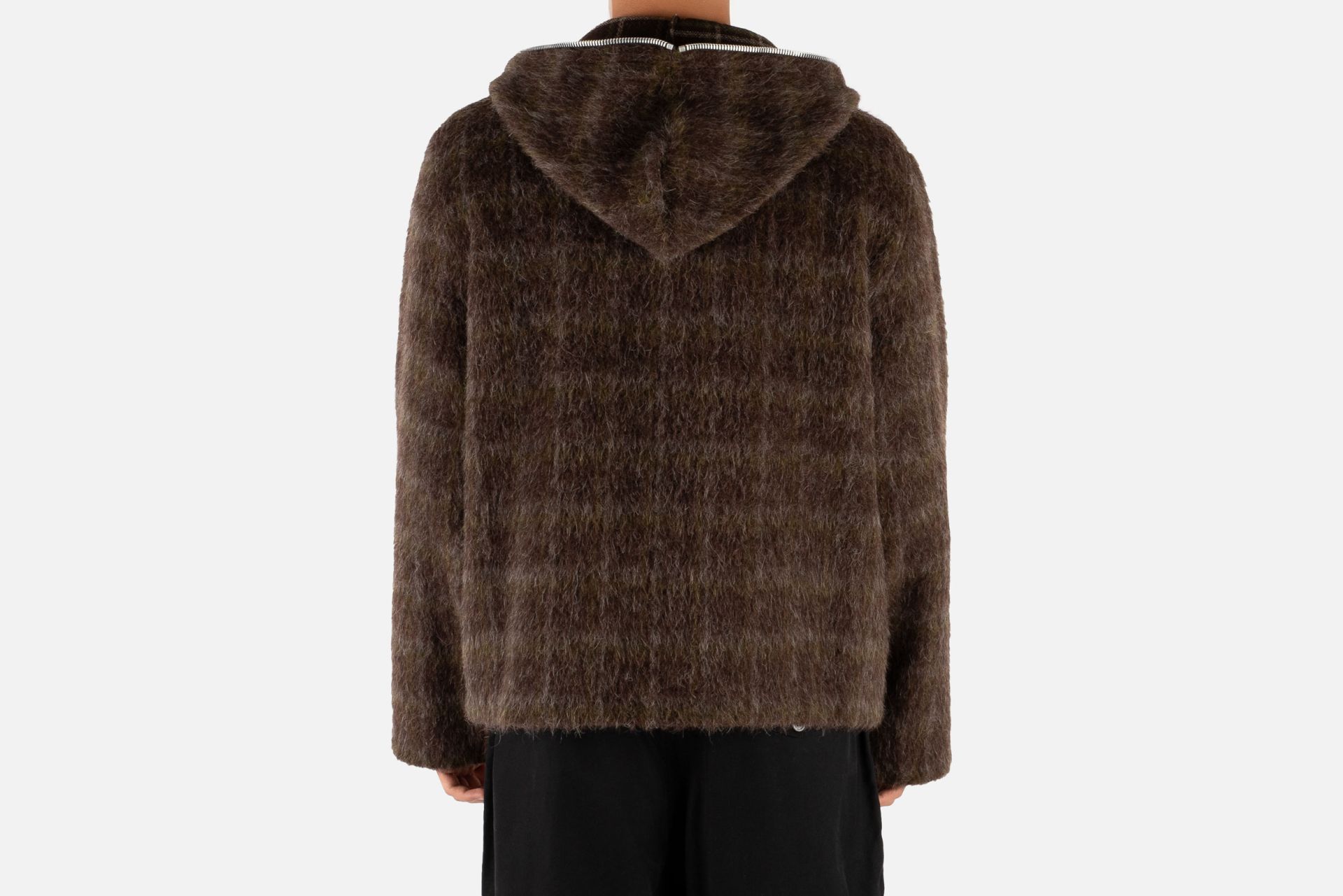 トップス OUR LEGACY FULL ZIP HOOD 44 Our Legacy - Full Zip Hood Black Hairy Wool