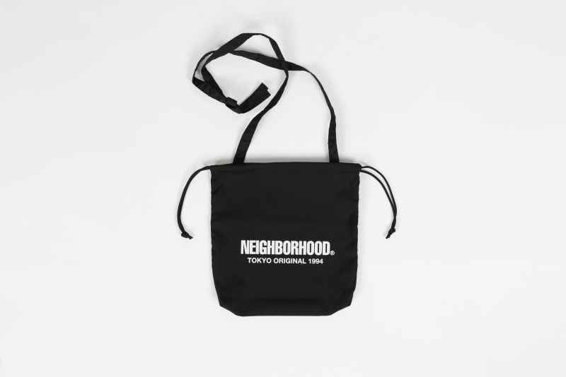 NEIGHBORHOOD LOGO DRAWSTRING SHOULDER BAG