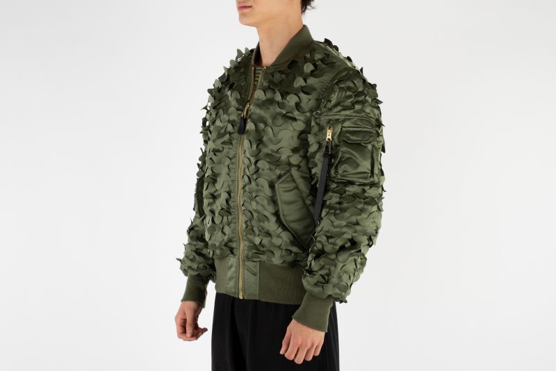 ジャケット・アウター Alpha industries camouflage jacket MA-1 Alpha Industries green/grey camouflage 
