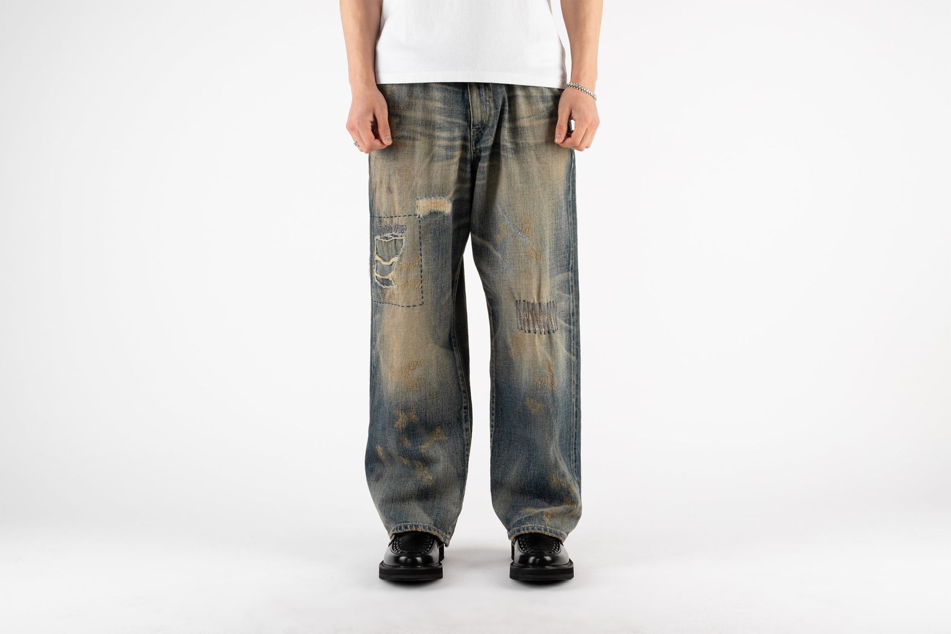 SAVAGE DENIM DP WIDE PANTS