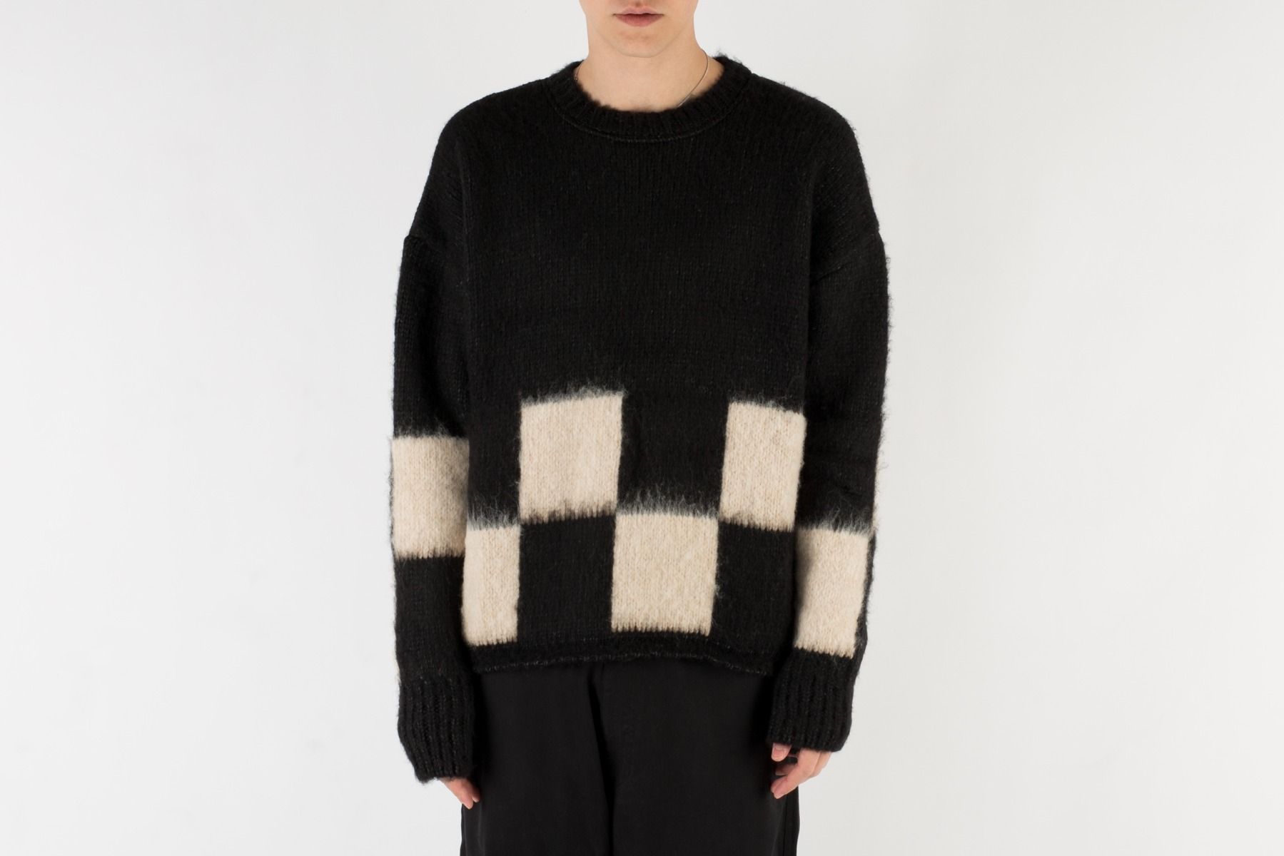 ASKYURSELF Brushed Checkered Knit