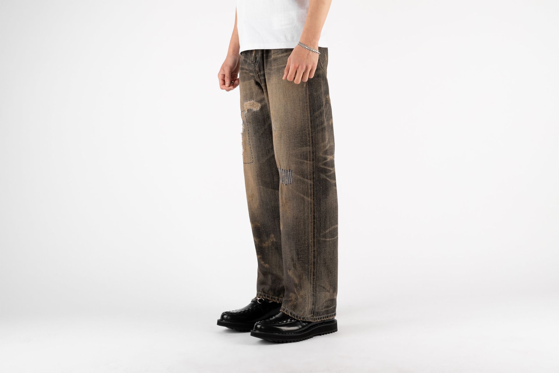 SAVAGE DENIM DP WIDE PANTS
