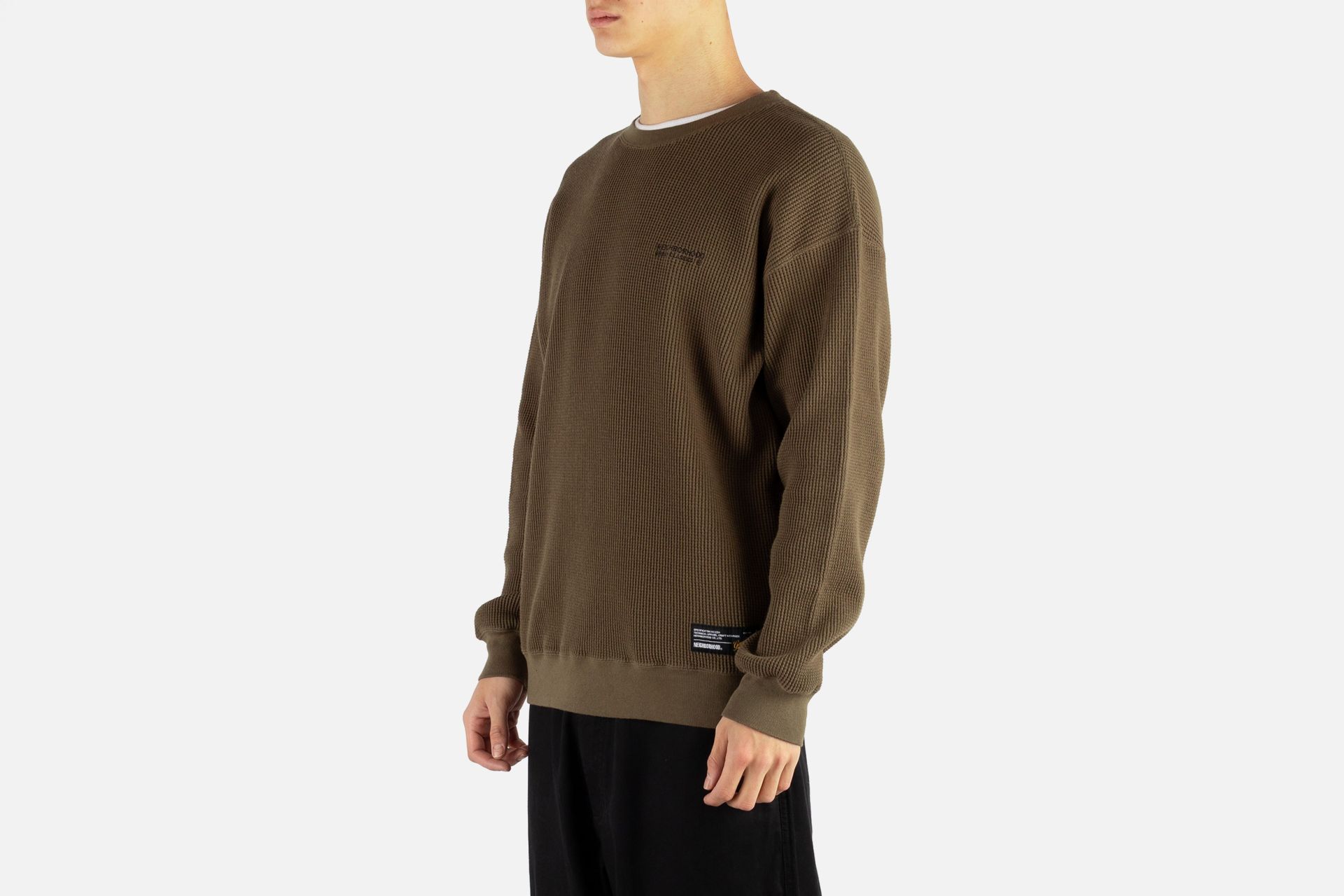 WAFFLE FABRIC CREWNECK LS 1